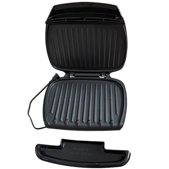 GEORGE FOREMAN BLACK ELECTRIC NON STICK GRILL AND PANINI PRESS - Picture 4 of 7